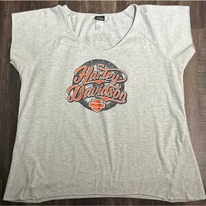 Gator Harley Davidson Leesburg Florida Women's T-Shirt Gray Size 3X